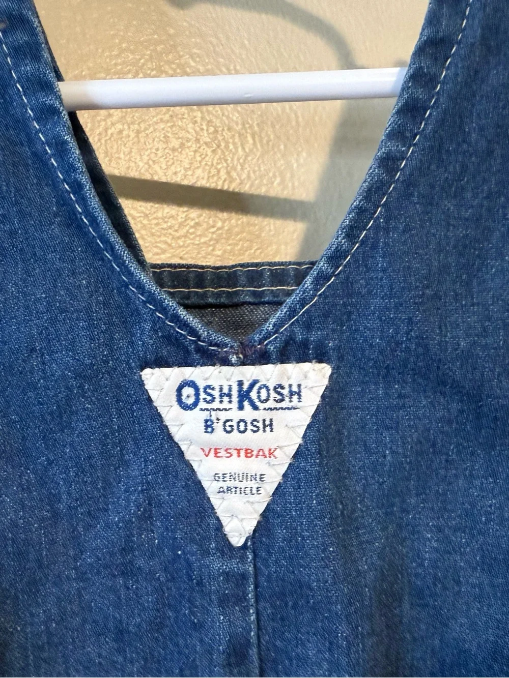 Vintage Oshkosh B'Gosh Footie Denim overalls - made in USA garment workers